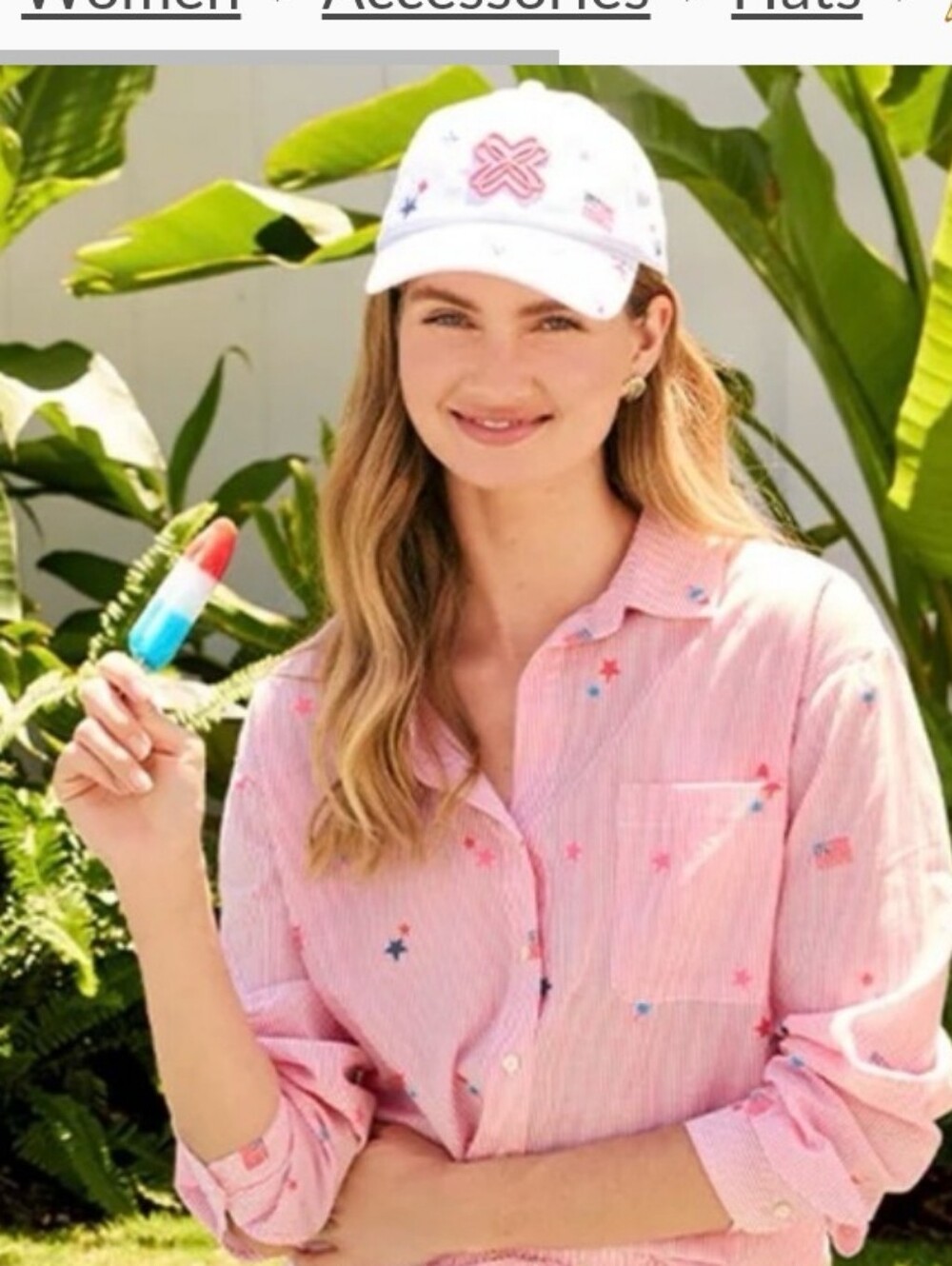 Lilly Pulitzer Pink Embroidered 250th Celebration Baseball Hat Super Cute